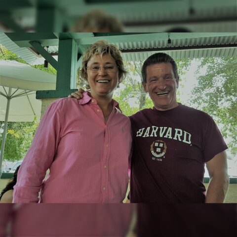 Probation officer Jennifer Adams and Rob in 2016