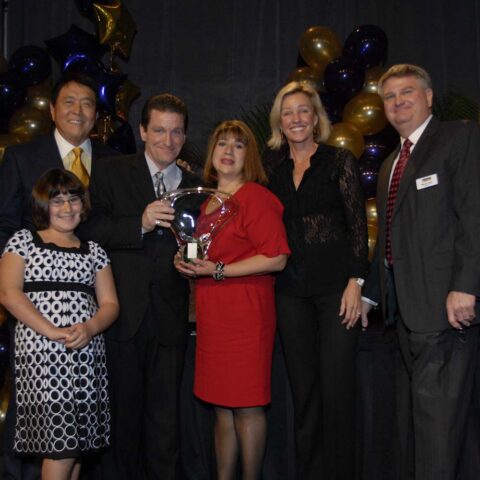 Hall of Fame award reception with Rob and Kim Kiyosaki