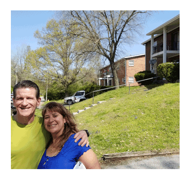 Rob and Claudia Rowsell with a multi-family property investment